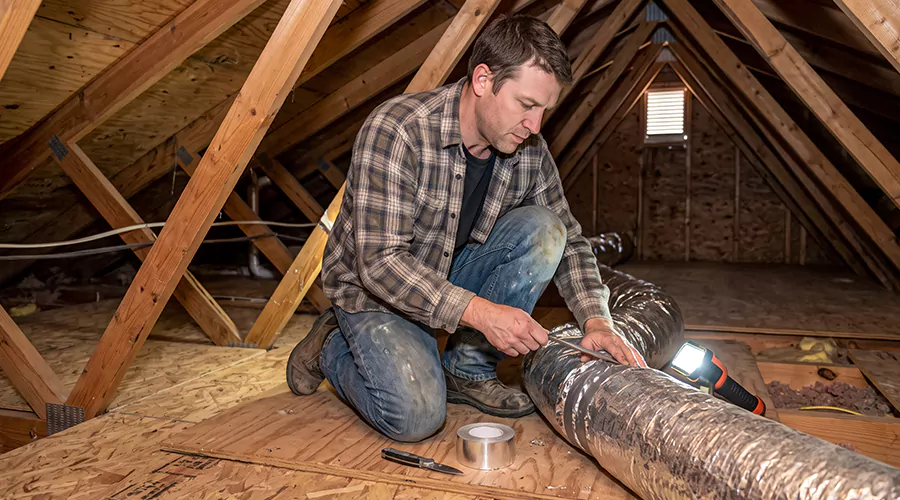 How to Repair Ductwork in the Attic?