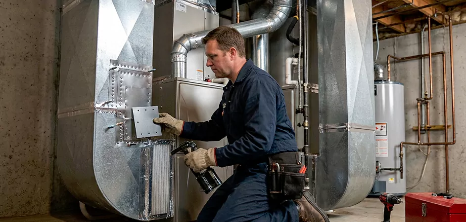 Supply and Return Plenum Repair in Edinburg