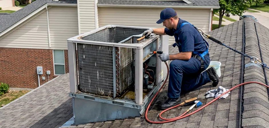 Rooftop Unit Cleaning in Edinburg