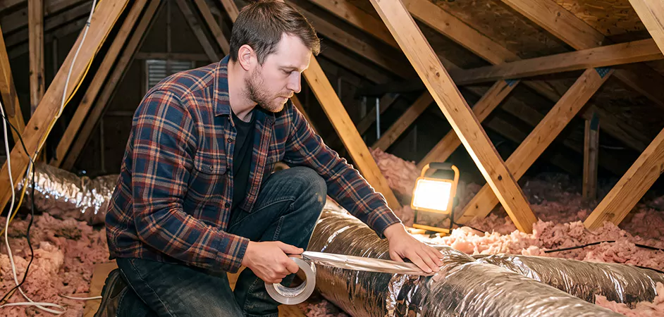 Attic Duct Sealing and Insulation in Edinburg